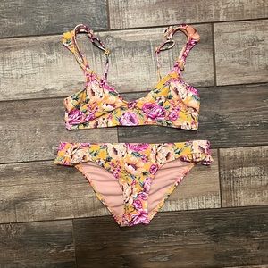 Xhilaration size medium yellow/ pink bikini